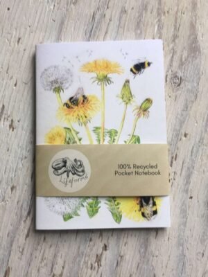 bumblebee and dandelion pocket notebook