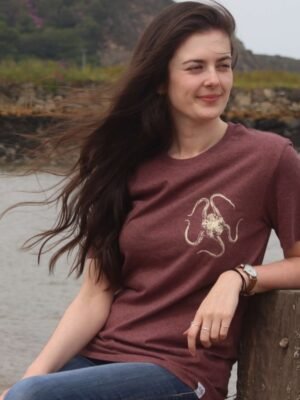 sand brittle star t-shirt - plum