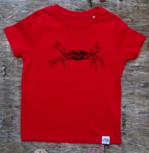 Children's shore crab t-shirt - red