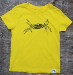 Children's shore crab T-shirt - yellow