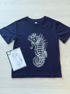 Childrens Seahorse T-shirt with free information leaflet