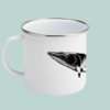 Minke whale enamel mug