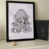 Curled Octopus Fine Art Print