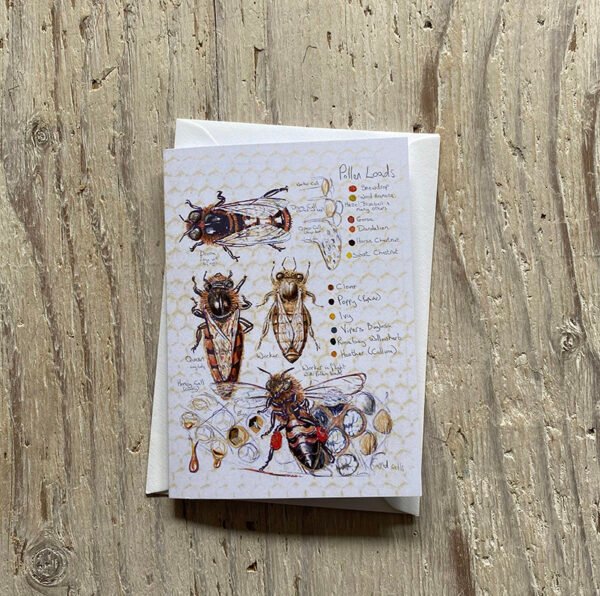 Honey bee greetings card