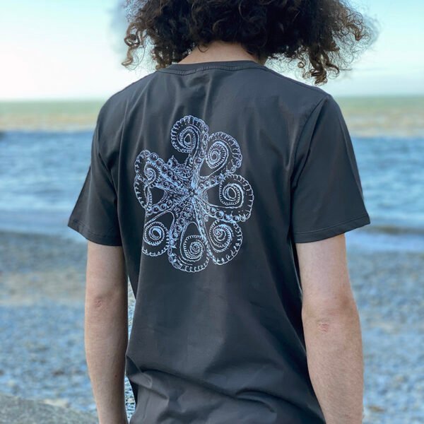 Octagopus T-shirt, back print, dark grey