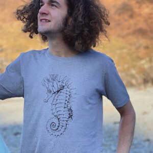 Seahorse T-shirt in Heather Grey