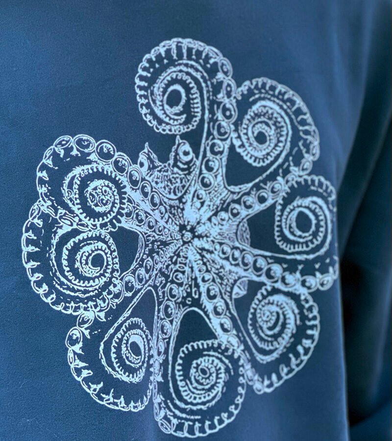 octagopus sweatshirt close-up