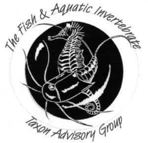 The logo for the fish and aquatic invertebrate taxon advisory group - featuring seahorses and tadpole shrimp