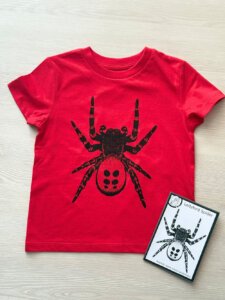 Children's ladybird spider T-shirt with information leaflet