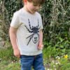 Childrens ladybird spider t-shirt natural raw