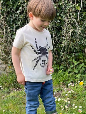 Childrens ladybird spider t-shirt natural raw