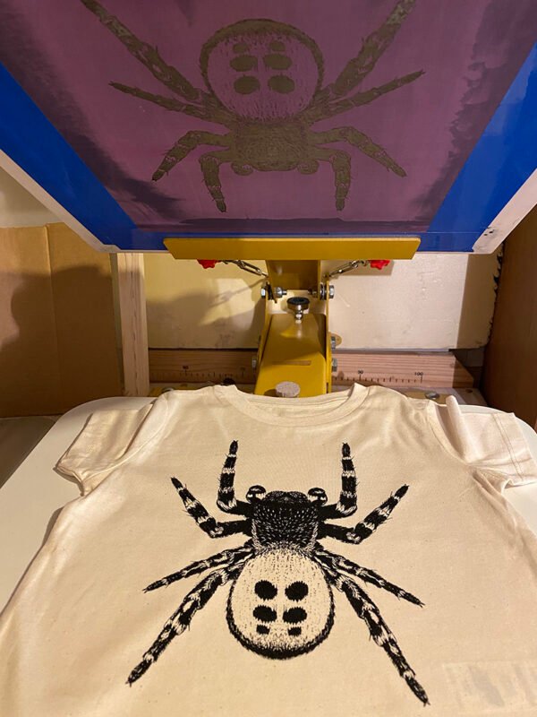 Ladybird Spider T-shirt Screen printed in Ceredigion