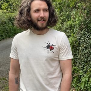 Pocket ladybird spider T-shirt - hand painted detail