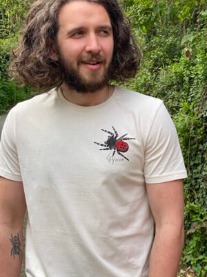 Pocket ladybird spider T-shirt - hand painted detail