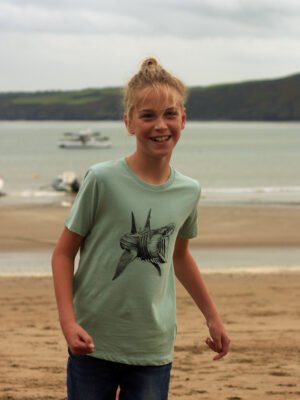 Basking shark T-shirt Slate Green