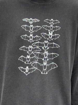 Long sleeve bats t-shirt close up