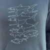 sharks sweatshirt close-up