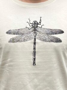 Long sleeve dragonfly t-shirt close up