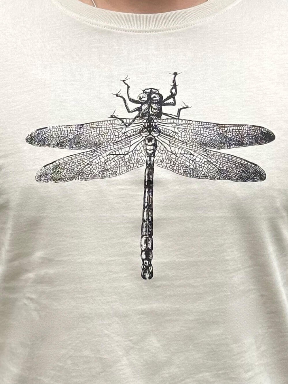 Long sleeve dragonfly t-shirt close up