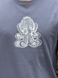 Long sleeve resting octopus t-shirt
