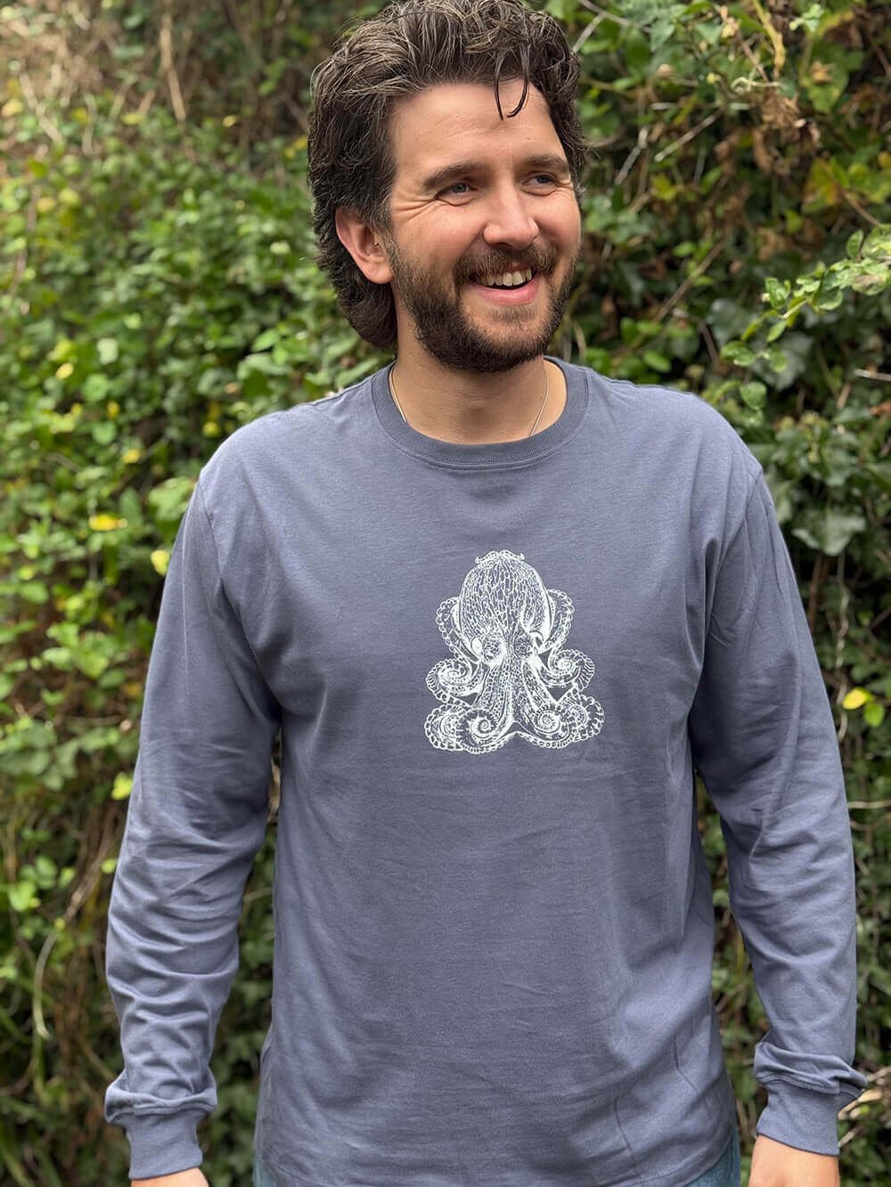 Long sleeve resting octopus t-shirt