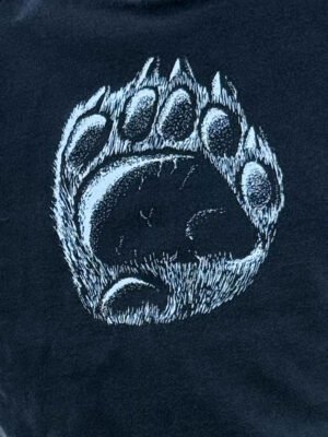 Polar BearPaw printed in white